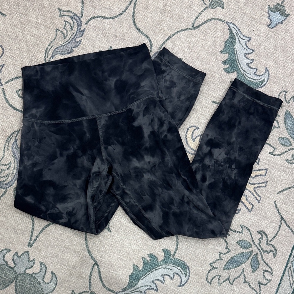 Lululemon Athletica Align Leggings Diamond Dye Graphite Black Tie-Dye Size 4 - Picture 1 of 10
